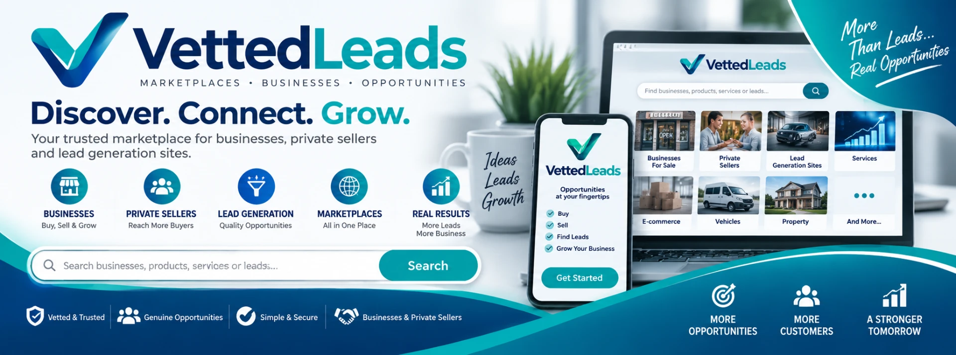 Vetted Leads — marketplaces, businesses and opportunities: discover, connect, grow